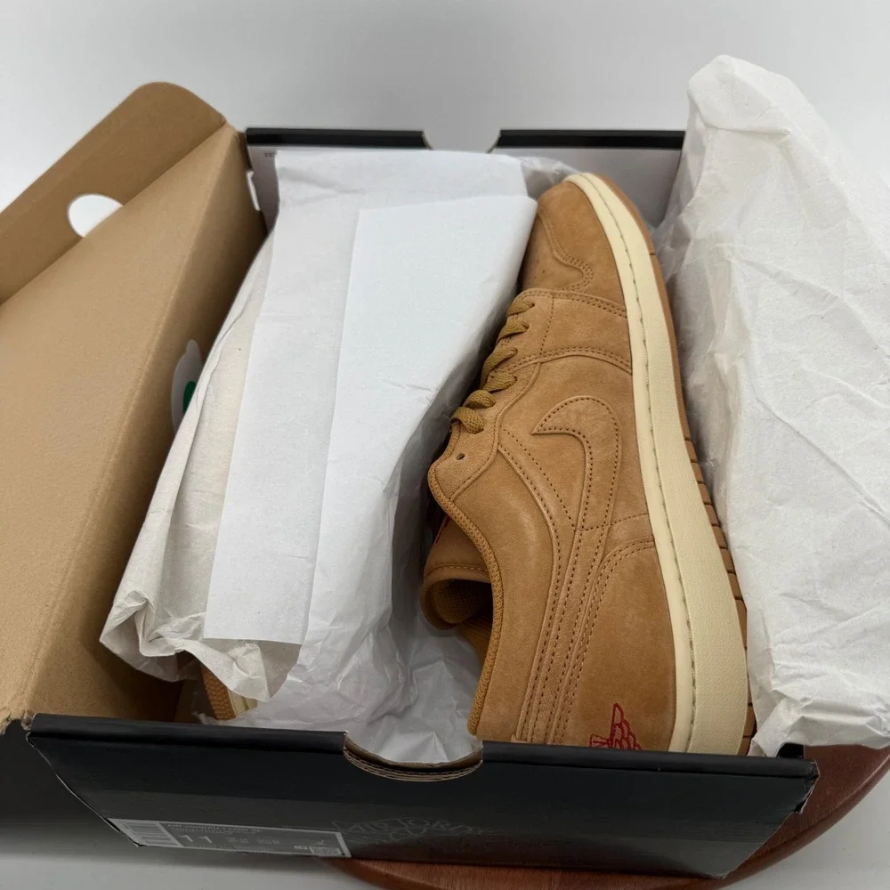 Nike Air Jordan 1 Low SE Flax Varsity Red Muslin HV4089-200 Mens Size 11 NEW
